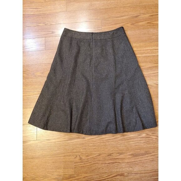 Ann Taylor Loft A-Line Skirt Midi Women Size 8 Wool Blend Business Office Career - Picture 6 of 8